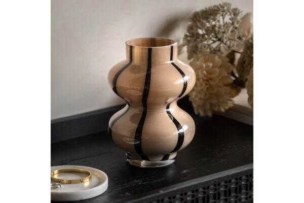 DF-GAL-5061087223862-featured Forma Swirl Glass Vase Camel & Black