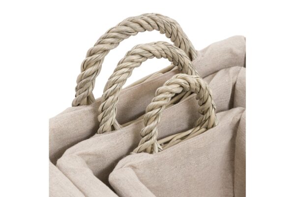 Rama Lined Baskets Natural Set of 3