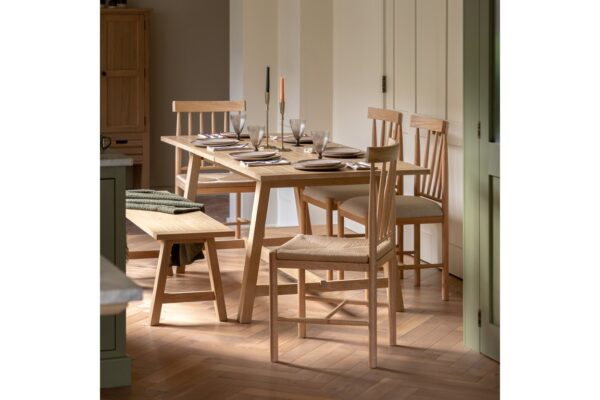 Eton Extending Trestle Dining Table Natural