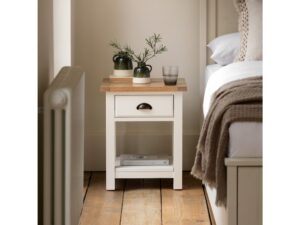 Eton 1 Drawer Bedside White