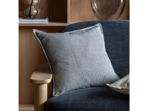 Windsor Woven Stripe Cushion Ink Blue