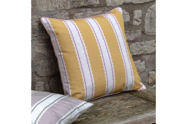 DF-GAL-5061087249329-featured Calivana Stripe Cushion Ochre and Pink