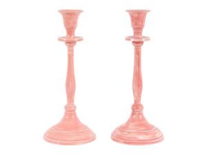 Erla Candlesticks Pink Set of 2