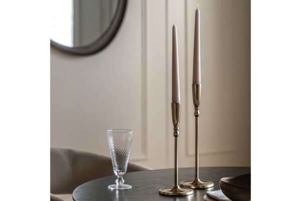 Ortillo Candle Stick Brushed Gold Set of 2
