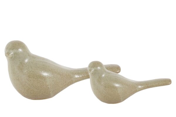DF-GAL-5061087250592-featured Rustic Bird Sculpture Fennel Green Set of 2