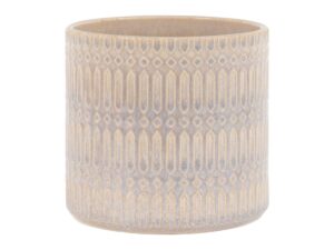 Alaro Embossed Planter Taupe