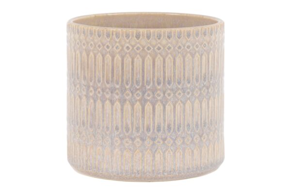 Alaro Embossed Planter Taupe