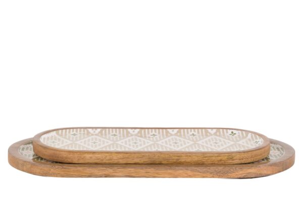 Anya Wooden Serving Trays Set of 2