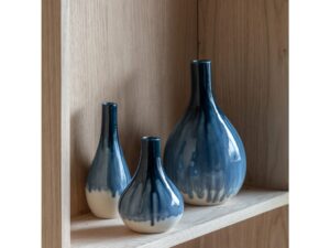 Orro Blue Organic Fade Ceramic Vase Set of 3