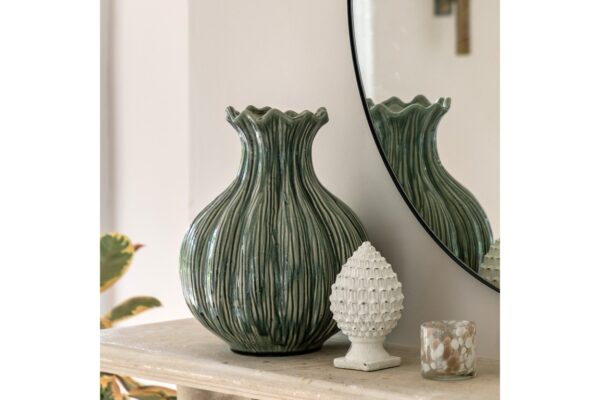 DF-GAL-5061087250882-featured Aven Glazed Vase Fennel Green