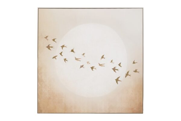 Golden Fight Framed Canvas