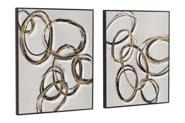 Bold as Gold Framed Canvas Set of 2