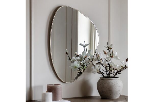 Highline Pebble Mirror Brass
