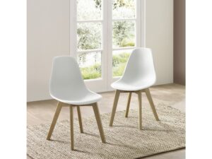 Set of 2 Agatha Dining Chair - White