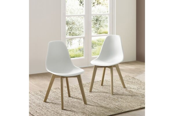 Set of 2 Agatha Dining Chair - White
