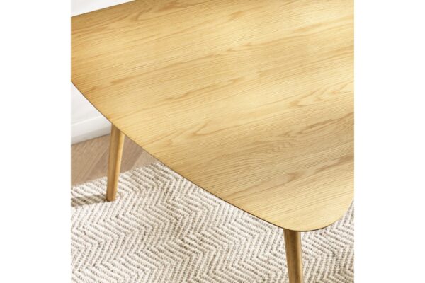 Athena Triangular Dining Table - Light Oak Effect
