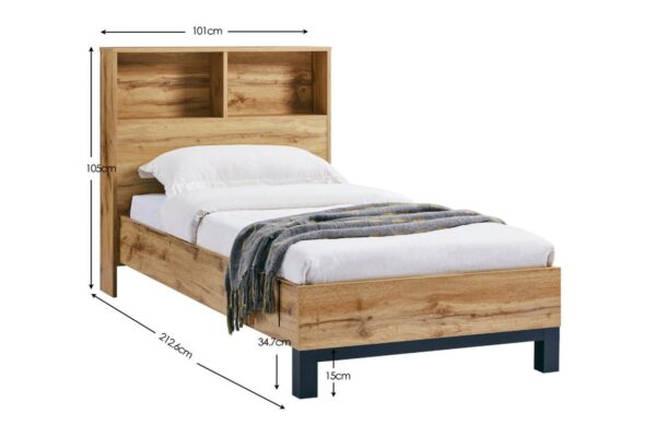 DF-JB-BAL209-featured-3 Bali Bookcase Headboard Bed - 150cm