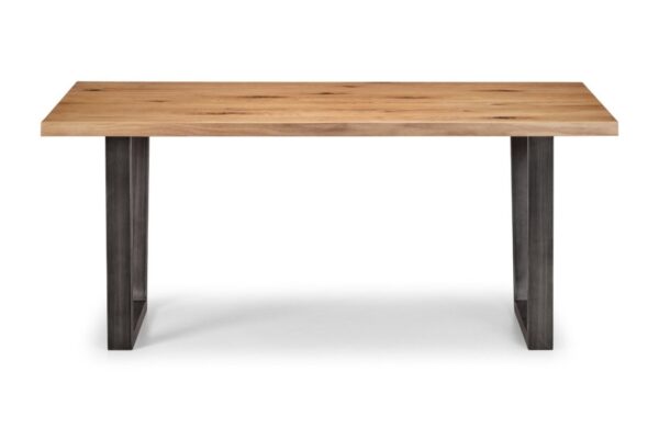 Brooklyn Dining Table - Dark Oak / Gunmetal