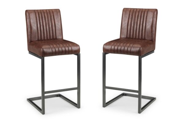 Set Of 2 Brooklyn Barstools - Charcoal grey
