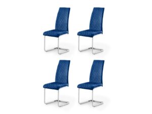 Set Of 4 Calabria Cantilever Chairs - Grey