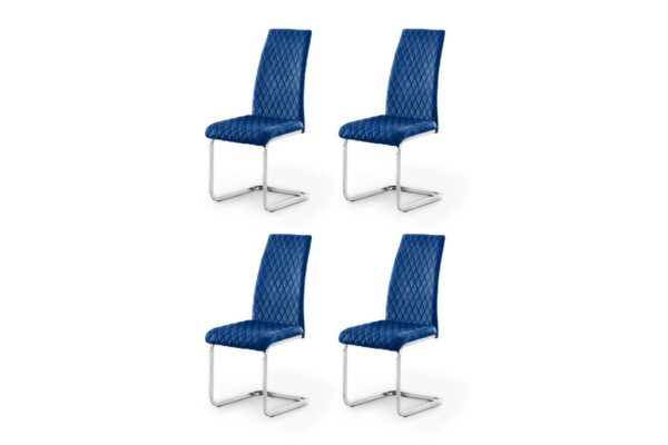 Set Of 4 Calabria Cantilever Chairs - Grey