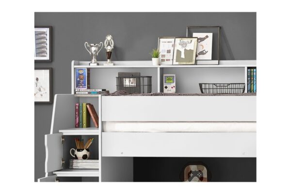 Camelot Staircase Bunk - All White