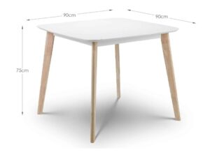 Casa Square Dining Table - Grey/Black