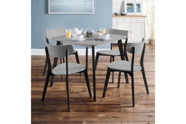 Set Of 2 Casa Dining Chairs - Grey/Black