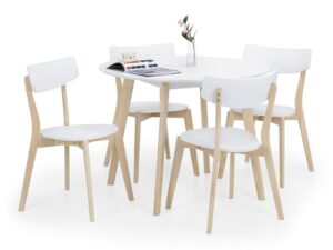 Casa Round Dining Table - White/Limed Oak
