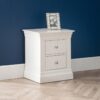 Clermont 2 Drawer Bedside - White