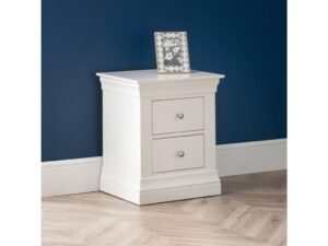 DF-JB-CLE201-featured-1 Clermont 2 Drawer Bedside - White