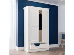 Clermont 2 Door 1 Drawer Wardrobe - Light Grey