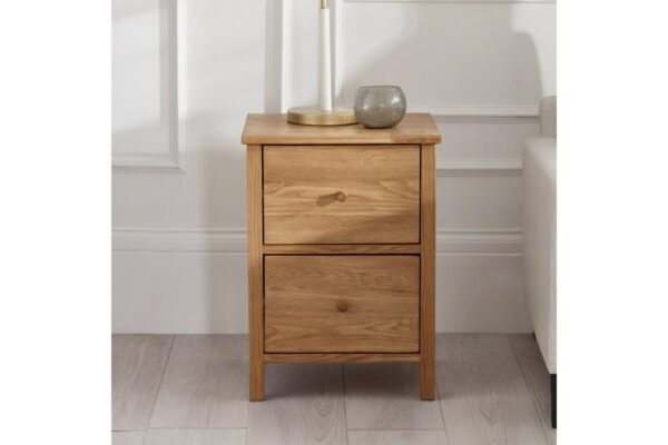 Coxmoor 2 Drawer Bedside - Oak