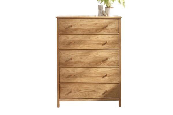 DF-JB-COX304-featured-3 Coxmoor 5 Drawer Wide Chest - Oak