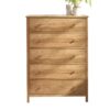 Coxmoor 5 Drawer Wide Chest - Ivory & Oak
