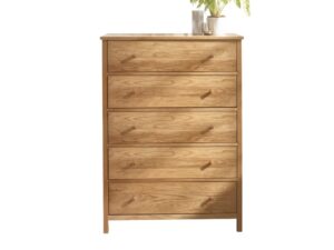Coxmoor 5 Drawer Wide Chest - Ivory & Oak