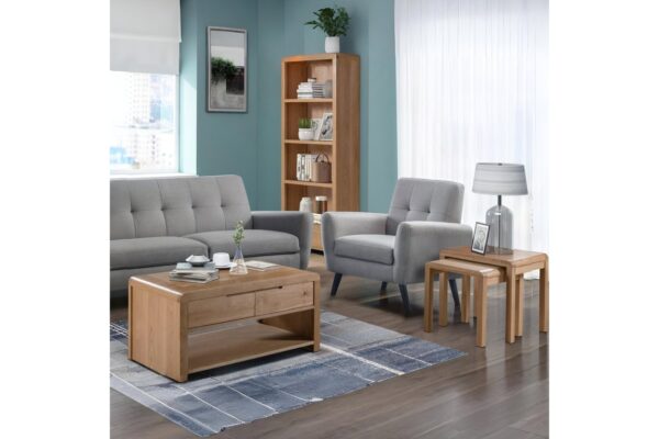 Curve Oak TV Unit