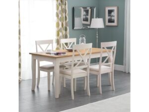 Davenport Dining Table - Ivory/Oak