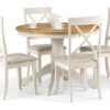 DF-JB-DAV006-featured-3 Davenport Round Pedestal Table - Ivory/Oak