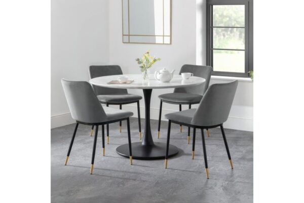 Set of 2 Delaunay Dining Chairs - Grey