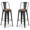 Set Of 2 Grafton Metal Bar Stools