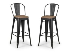 Set Of 2 Grafton Metal Bar Stools