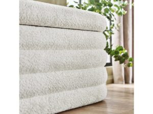 Hailey Ivory Boucle Upholstered Ottoman Storage Bench
