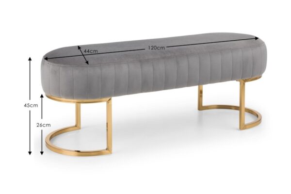 Harrogate Bench - Dusky Pink Velvet
