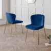 Set Of 2 Harper Dining Chairs - Grey & Gold