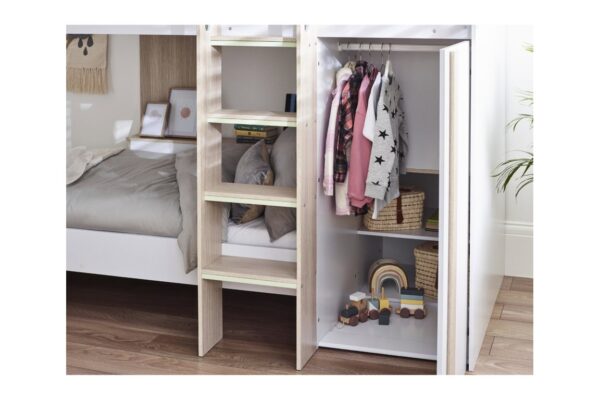Horizon Bunk Bed - Pale Wood And White