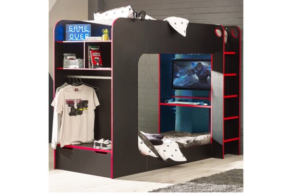 DF-JB-IMP001-featured-3 Impact Gaming Bunk - Black/Red