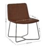 Joren PU Leather Accent Chair - Brown