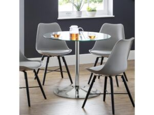 DF-JB-KUD001-featured-5 Kudos Chrome & Glass Pedestal Table