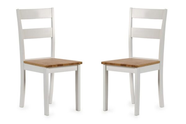 Set Of 2 Linwood Dining Chairs - Natural/White